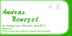 andras menczel business card